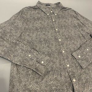 American Eagle Black White Button Down Shirt XL